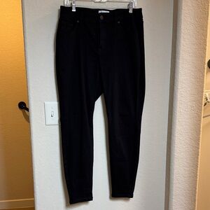 Lane Bryant Hi-Rise Super Stretchy Black Skinny Jeans Size 14